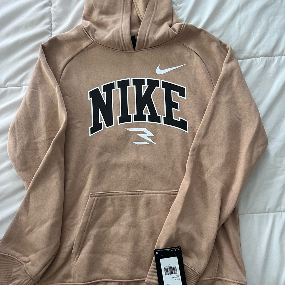 NWT Boys Large Nike Hoodie with Black and White Logo